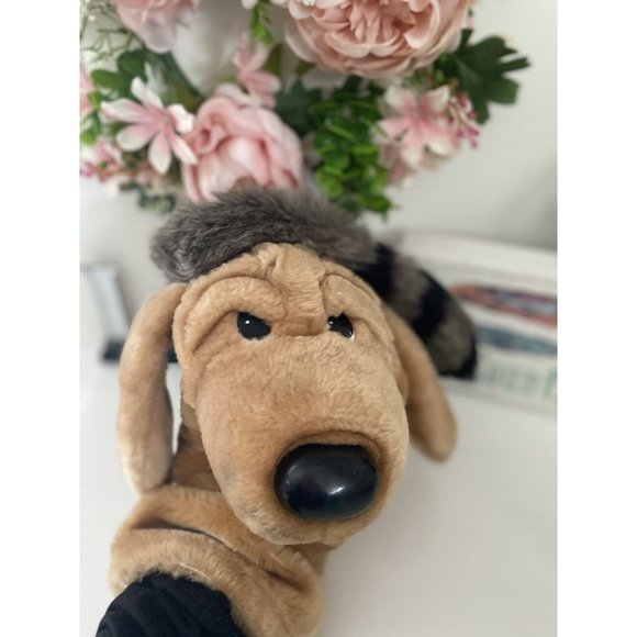 Vintage Dakin 1986 Hound Dog Hand Puppet Coonskin Hat Plush Preschool Teacher - Picture 11 of 16